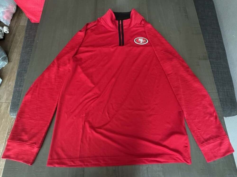 San Francisco 49ers NFL Men's Long Sleeve Quarter-Zip Pullover